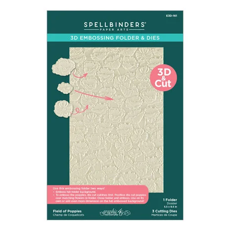 Prägefolder 3D und Stanze Mohnblumenfeld - Field of Poppies – Bild 2